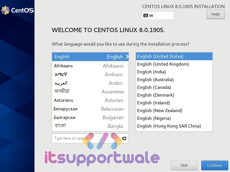 choose-installation-language-centos-8