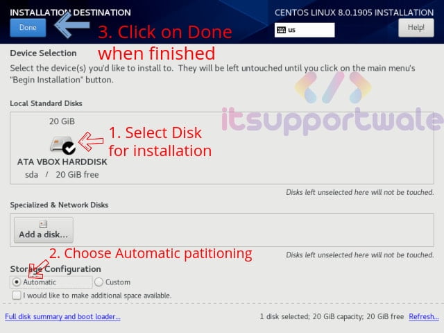 auto-partition-centos-8-installation