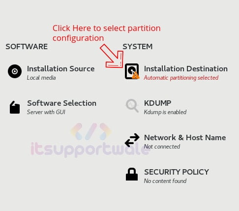 select-partition-scheam-centos-8-installation