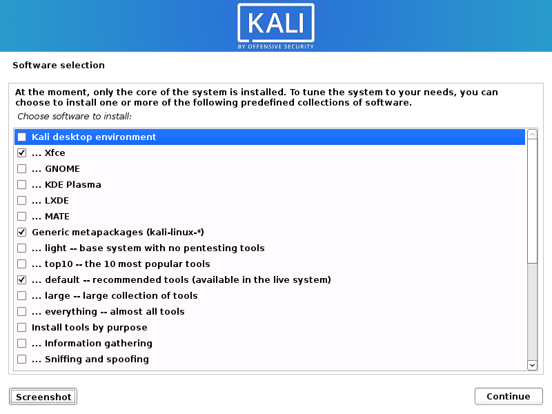 kali-2020-software-selection