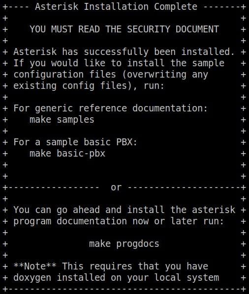 asterisk-installation-completes