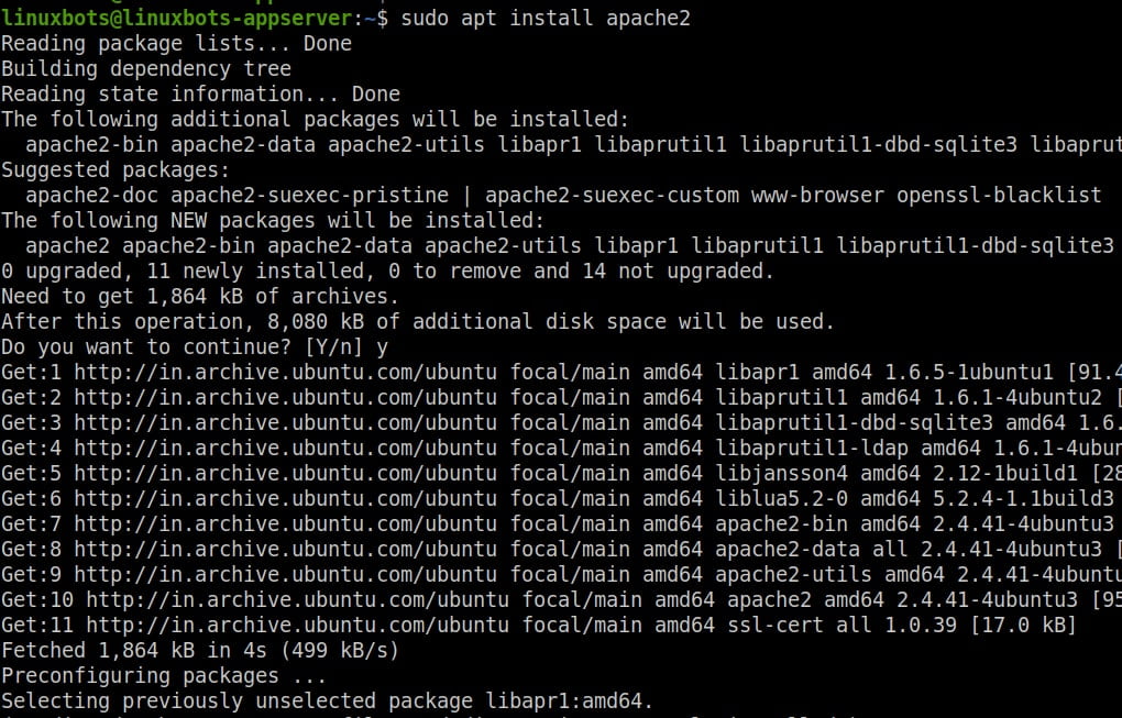 Apache2 linux