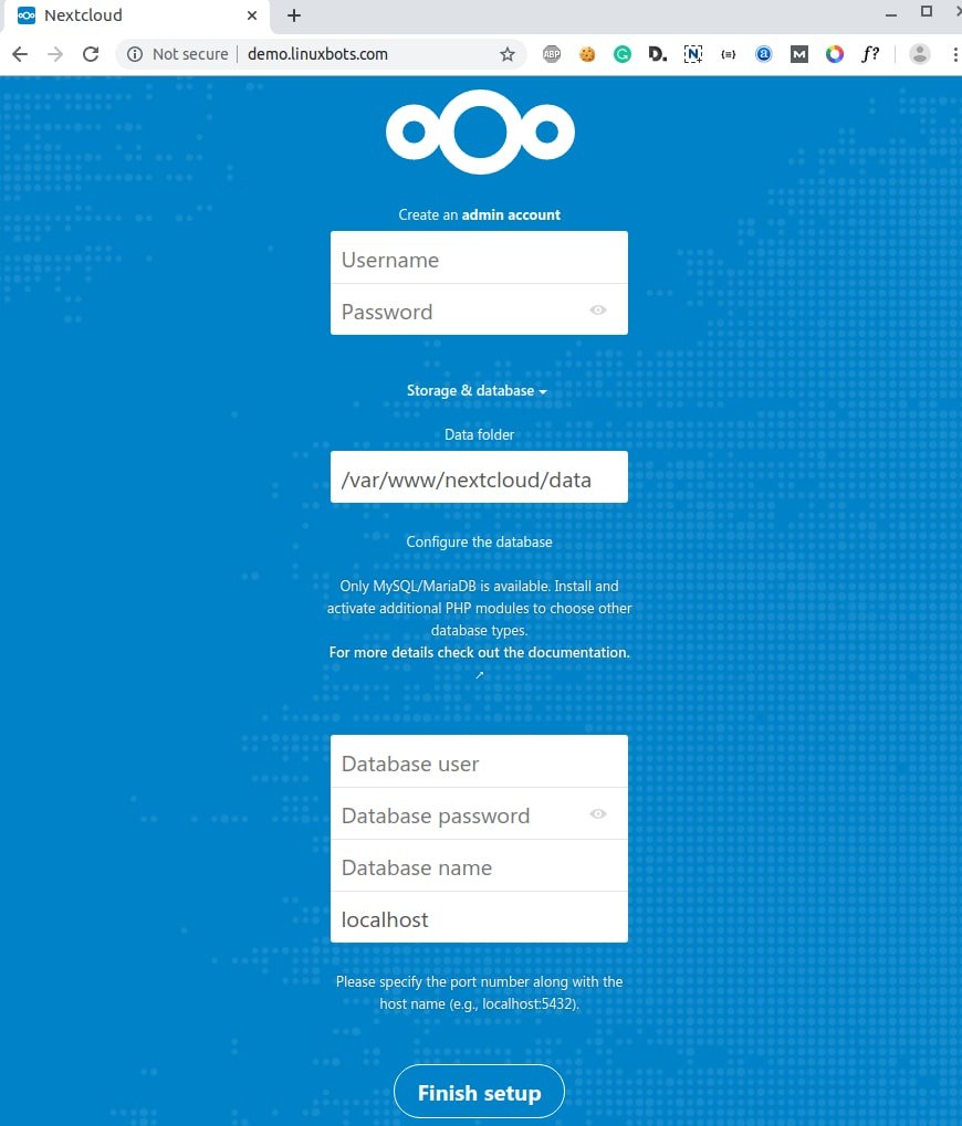 setup-page-nextcloud-17