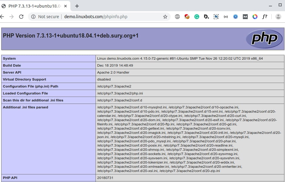 verify-php7.3-installation