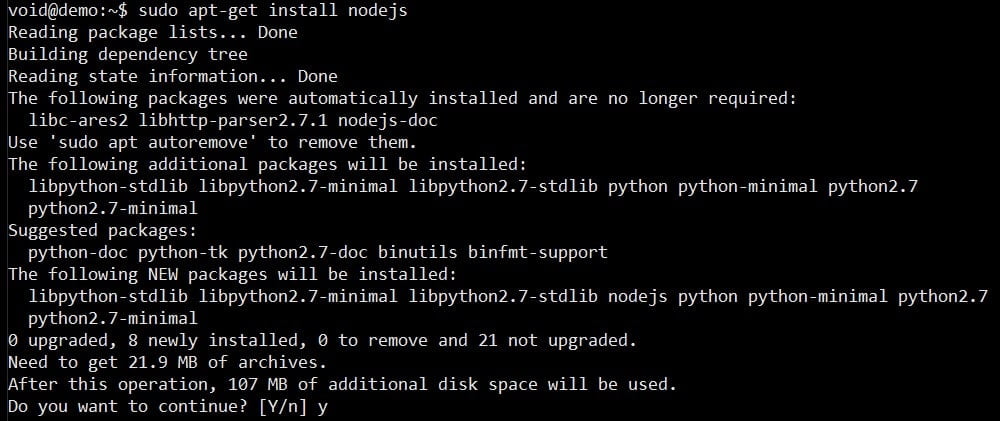 install latest node on ubuntu linux