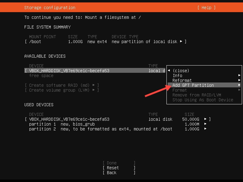 add-gpt-partition-for-root-partition