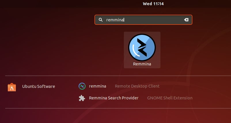 search-remmina-remote-desktop-client-in-ubuntu