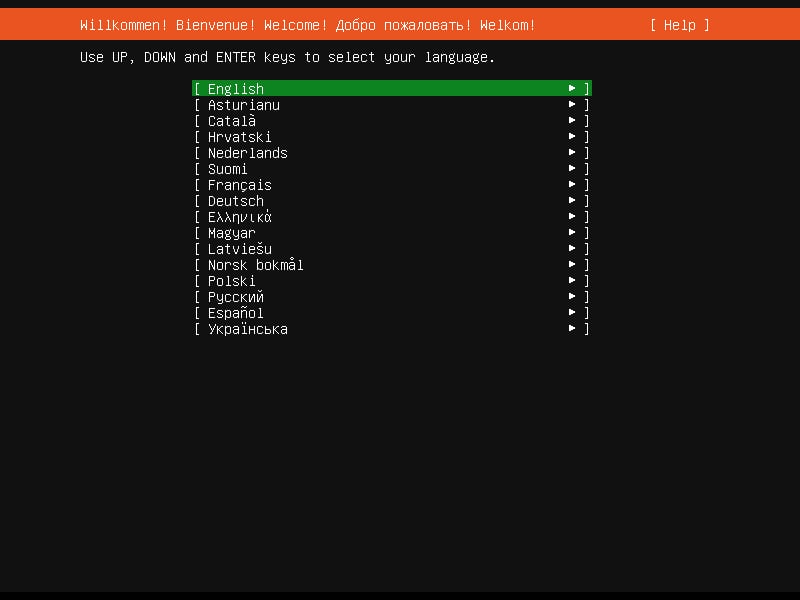 select-installer-language-for-Ubuntu-20.04-Server